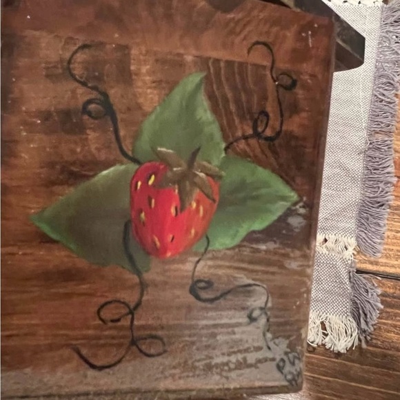 Vintage Rustic Brown Wooden Canister Set with Rooster Design, set of 4, see pics - Picture 6 of 6